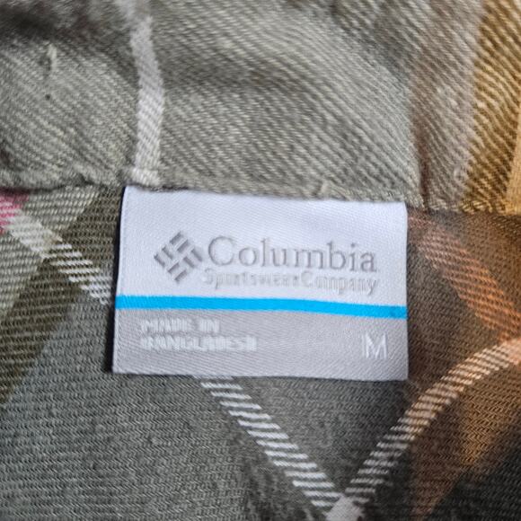 Columbia Pitchstone Plaid Flannel Long Sleeve Button Up Shirt Men's size Medium - Picture 5 of 8